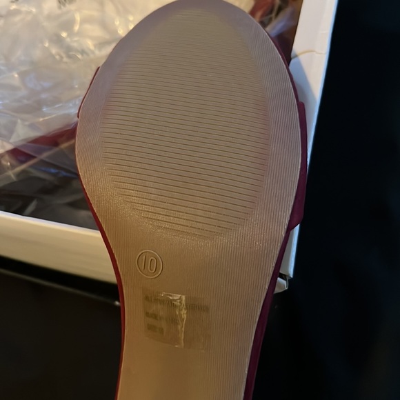 Burgundy dress sandals - Picture 4 of 5